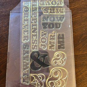 Mr & Mrs Clear Acrylic Stamp Set